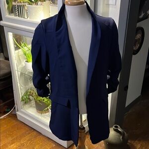 SHEIN Blue Blazer 3/4 Sleeves
